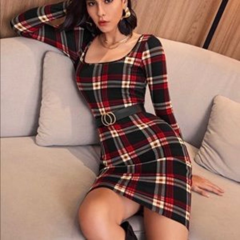 Plaid Mini Dress